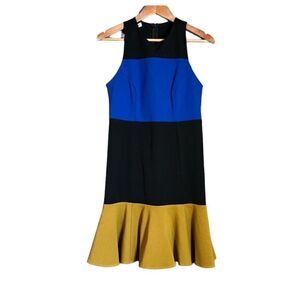 Shona Joy colour Block sleeveless dress. Size 8